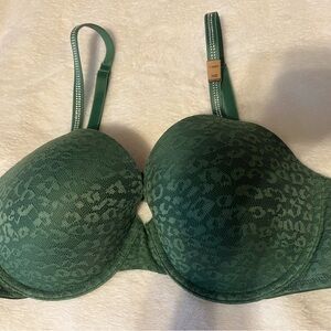 PINK Victoria's Secret Dark Green Lace Bra, brand new, 36D